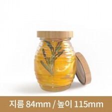 [대나무 우드마개]유리병 꿀병 벌꿀380ml 60개(63파이)