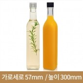 유리병 사각투명 500ml 원터치 (A) 40개