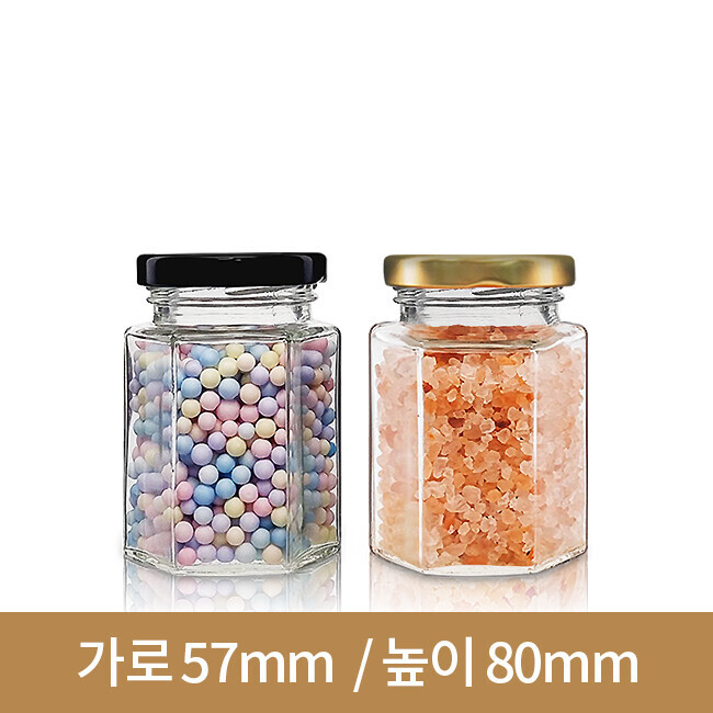 유리병 신형육각 100ml(A) 112개 46파이