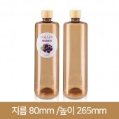 페트병 [우드캡]갈색신형일자페트 1000ml 28파이 (A) 84개