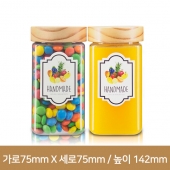 [수공예나무캡]사각쨈페트보틀 500ml(A) 70파이 120개