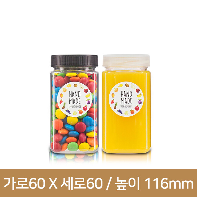 [플라스틱마개]사각쨈페트보틀 250ml 58파이 120개