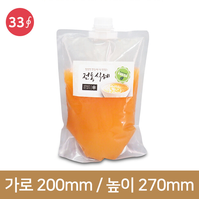 브릿지 액체비닐팩 1000ml(가로20cm x 세로27cm) 33파이 - 100장