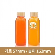 [대나무 우드마개]페트병 오렌지사각 350ml 35파이 176개(A)