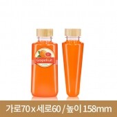 [대나무 우드마개]타원튜브페트병 300ml 35파이 200개(A)