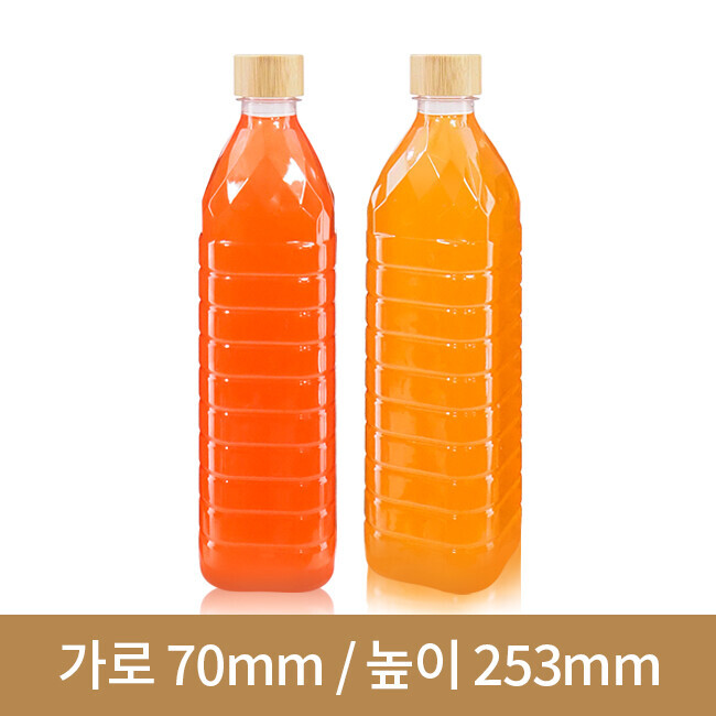 [대나무 우드마개]페트병 신형900ml 생수사각 30파이 105개(A)