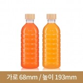 [대나무 우드마개]페트병 신형 500ml 생수원형 30파이 163개(A)