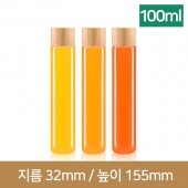 [대나무 우드마개] 실버보틀 100ml 24파이 100개