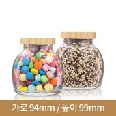 (대나무 우드마개)유리병 다용도타원250ml (A) 58파이 50개