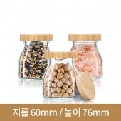 (대나무 우드마개)유리병 비너스 120g 80개 46파이(A)