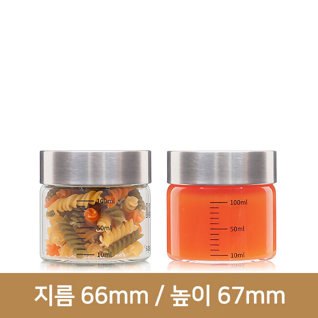 내열 눈금 스무디 유리병 100ml (A-W) 4개