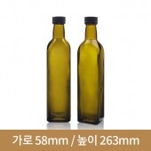 (31더치캡)유리병 올리브사각오일 500ml(A) 35개