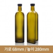 (31더치캡)유리병 올리브사각오일 750ml(A) 20개