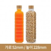 (대나무우드마개) 30파이 그립 500ml 생수사각신형(A) 176개