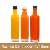 [하바리움 전용캡]대봉사각유리병350ml스크류 35개(BO)