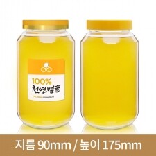 유리병 꿀병 고흥유자 1Kg(A)-플라스틱마개 70파이 12개