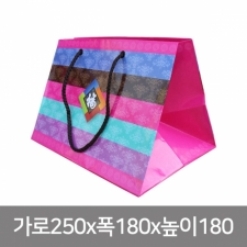 핑크 무지개 평면 쇼핑백(소) - 100EA(MS)
