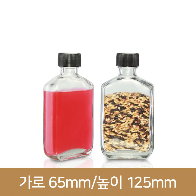 유리병 더치병 25파이 투명 납작유리병 100ml(A)  120개