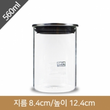유리병 밀폐용기 레귤러 G018 560ml(K) 48개(박스상품)