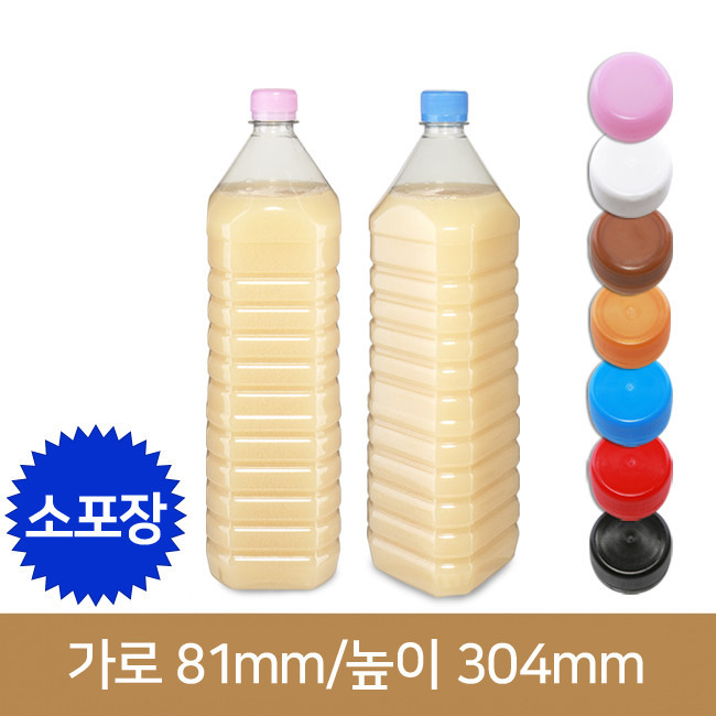 페트병 (28파이 브릿지마개)생수병 (소포장)1.5L 생수 사각  (A) 60개