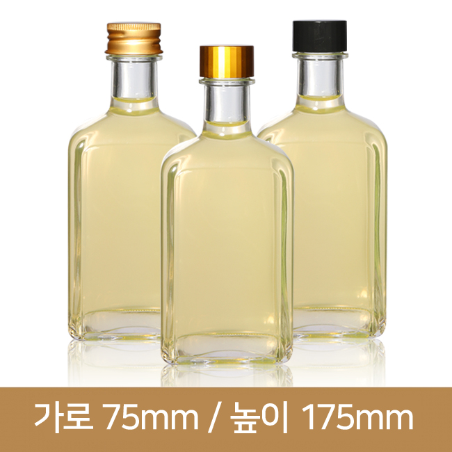 유리병 경진양주기름병300ML(사각)40개(속마개포함)