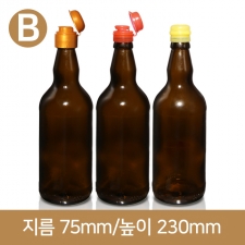 유리병 (B타입)웨이 갈색기름병 500ml(A-W)30개(박스상품)