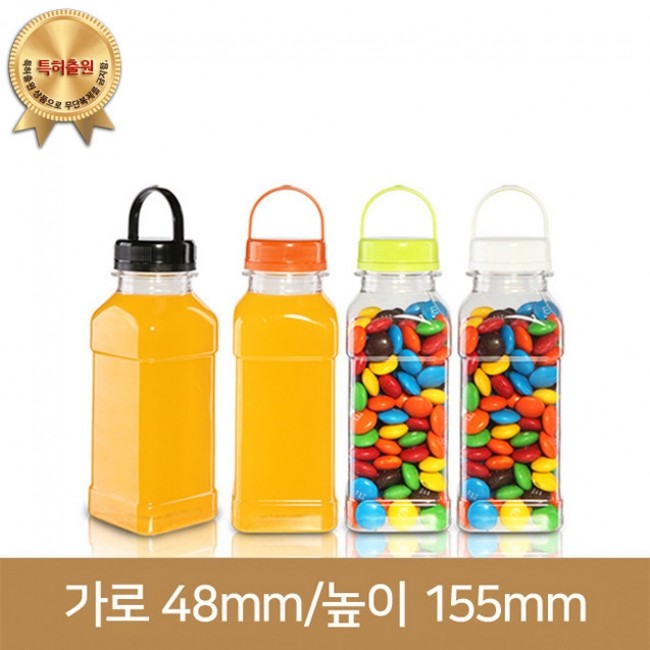 (특허)페트병 [링마개]사각쥬스페트 200ml(A) 35파이 315개