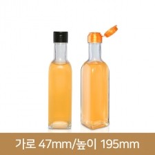 유리병 사각참기름200 소캡 (K) 48개(박스상품)