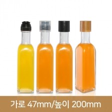 유리병 계량더블캡_사각참기름200(K) 48개(박스상품)