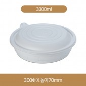 원형찜용기 300Ø 대(100개)set/3300ml(TY)