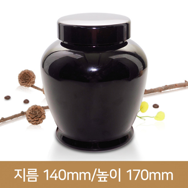 유리병 [흑색]도자기병 2KG 코팅 12개(BO)