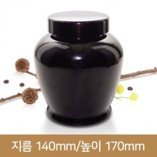 유리병 [흑색]도자기병 2KG 코팅 12개(BO)(박스상품)