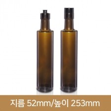 유리병 (갈색)푸어러 원형300ml 35개 실리콘캡(K)