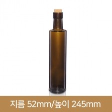 유리병 (갈색)푸어러 원형300ml 35개 콜크(K)(박스상품)