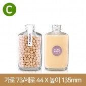 유리병 밀크티병 (C타입)웨이납작쥬스유리병 200ml 77개(A)