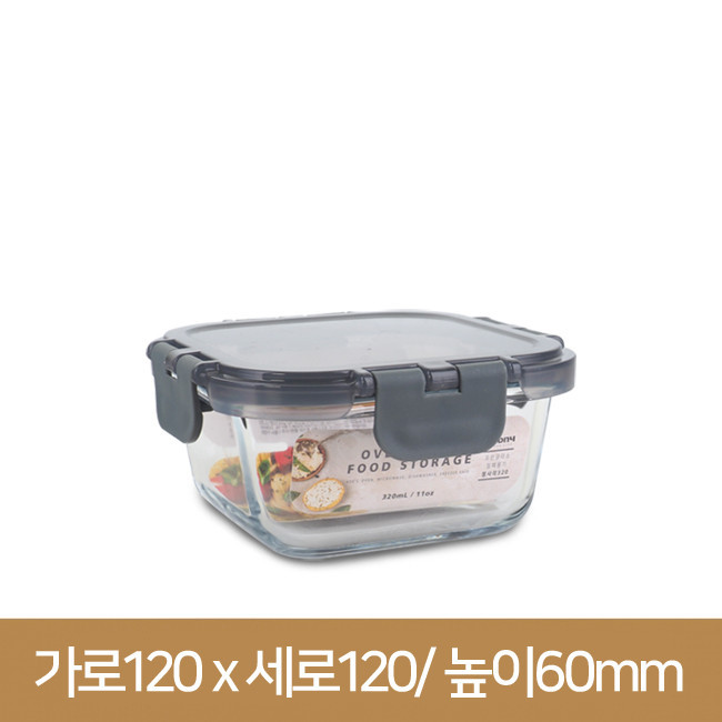 내열오븐글라스 모드니 정사각 320ml 24개(A)