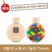 (특허)페트병 [우드캡]루나원형 250ml 24파이 253개(A)