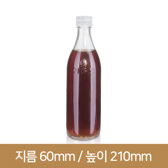 유리병 투명참기름 350ml 스크류(A) 80개