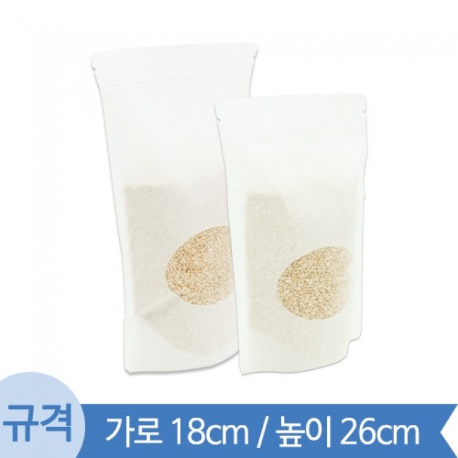 한지 창 지퍼스탠드 봉투 18cm x 26cm (BB) 100장