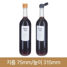 유리병 (똑딱이마개) 와인750ml(투명스크류)(A) 24개(박스상품)