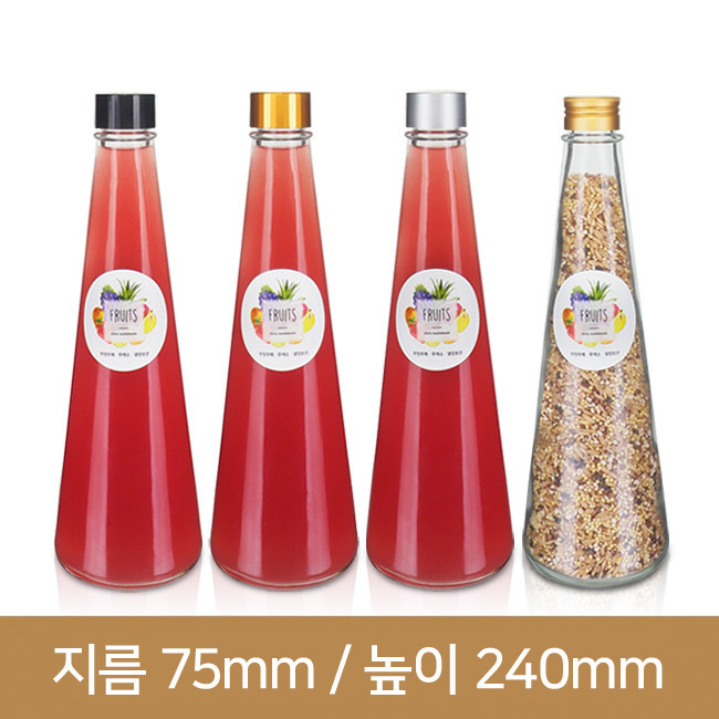 유리병 삼각원형 375ml(K) 28개