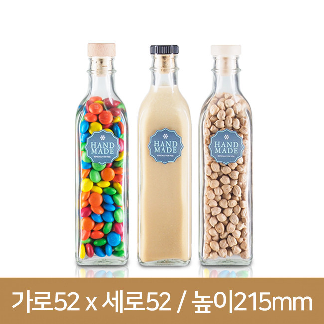 [콜크마개]하이넥 사각오일300ml 원터치 35개(A)