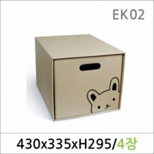 EK02/서랍식정리함 빼꼼토끼 4P