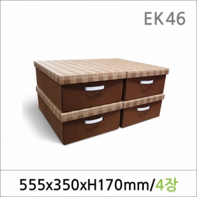 EK46/종이정리함/부직포꽃 4개