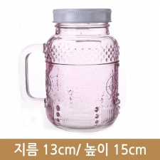 유리병 핑크 컬러드링크자 580ml(A) 24개(박스상품)