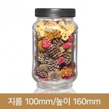 유리병 수제청병  손잡이유자1kg(A) 플라스틱마개 82파이 24개(박스상품)