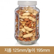 유리병 수제청병  손잡이유자2kg(A) 플라스틱마개 89파이 6개(박스상품)