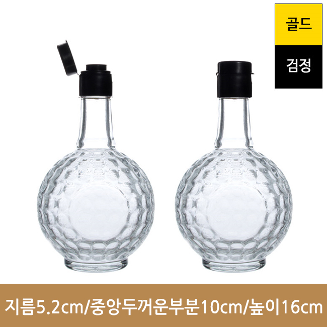 유리병 (똑딱이마개) 골프병 375ml (K) 36개