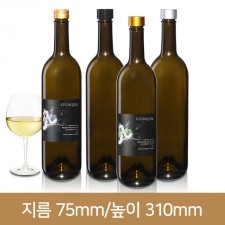유리병 와인750ml 엔틱갈색스크류(A) 24개