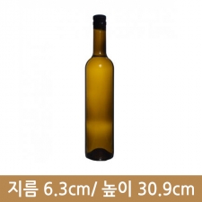 유리병 와인500ml 엔틱갈색 콜크(K) 40개